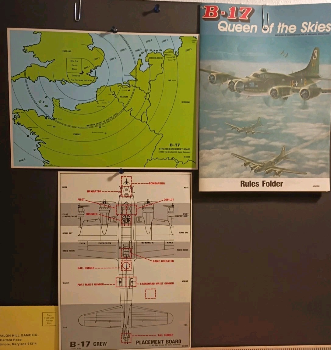 The Avalon Hill Game Company B-17 Queen Of The Skies Parts Only Box