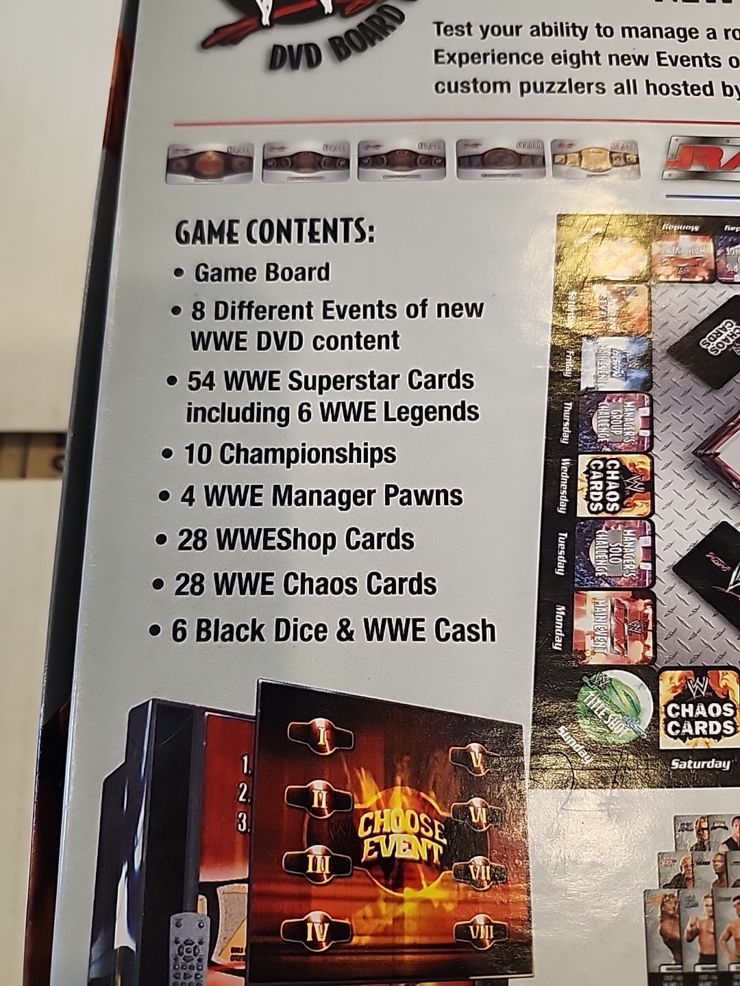 WWE DVD Board Game Specialty Board Games 2nd Ed Complete Exc Raw Smackdown 2006