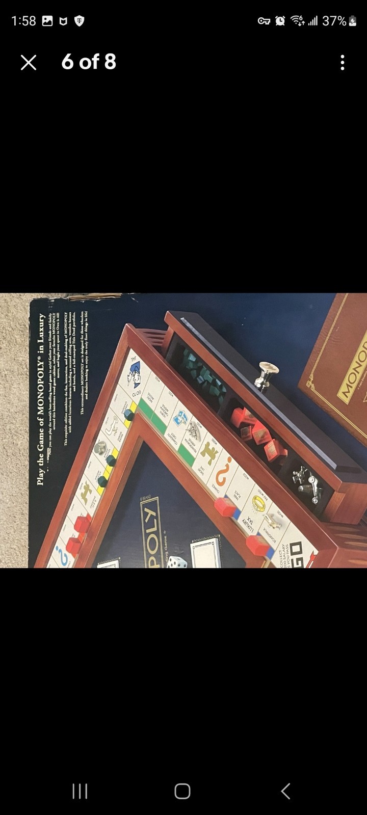 NEW Monopoly Luxury Edition Large Deluxe Wooden Board Game