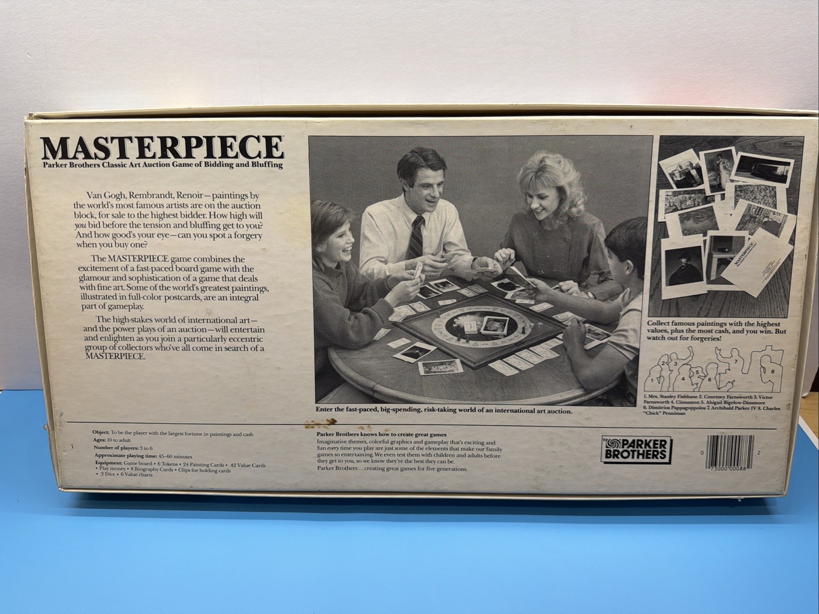 Parker Brothers Masterpiece The Classic Art Auction Game 1987; 100% COMPLETE