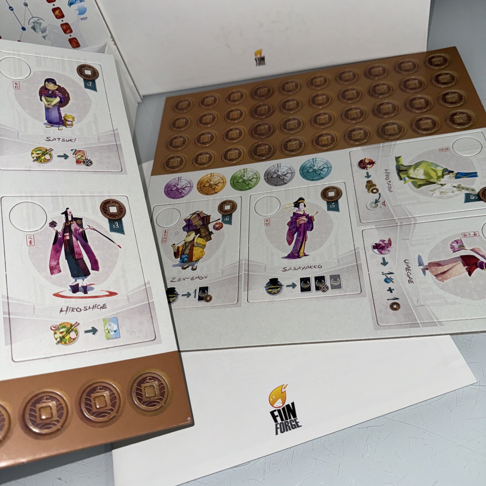 Tokaido Board Game Fun Forge UNPUNCHED / Excellent / Complete