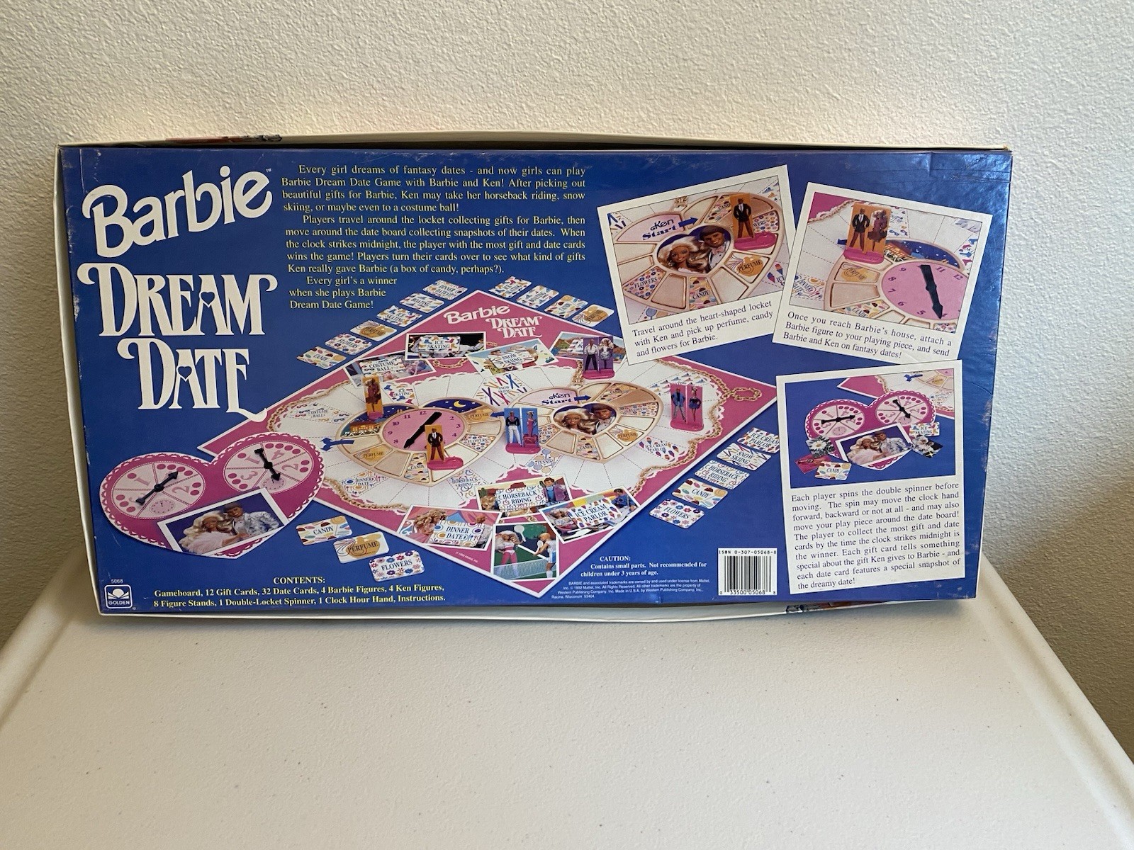 COMPLETE Barbie Dream Date Board Game 1992 Golden Ken Dolls