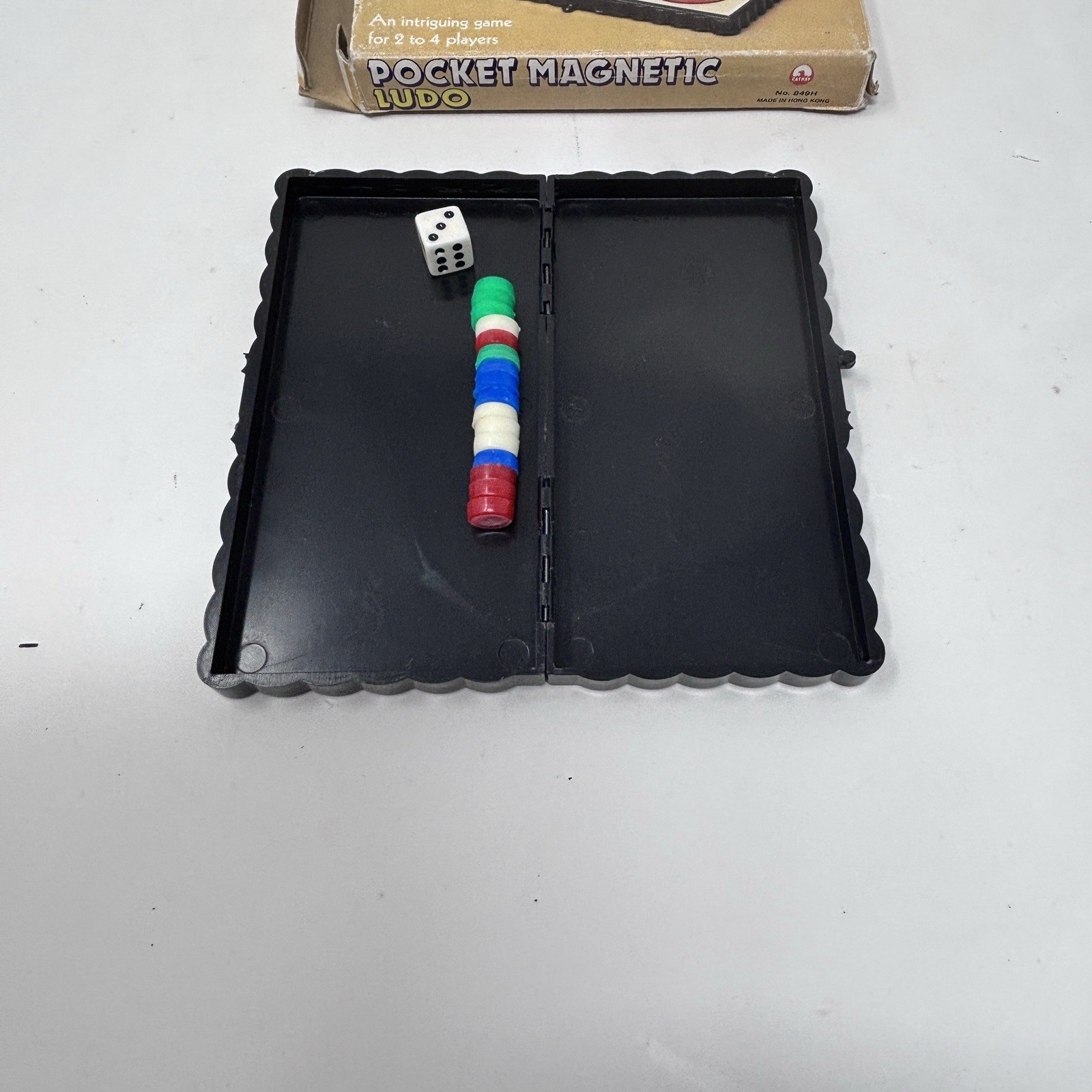 Pocket Magnetic Ludo Travel Game Vintage Complete