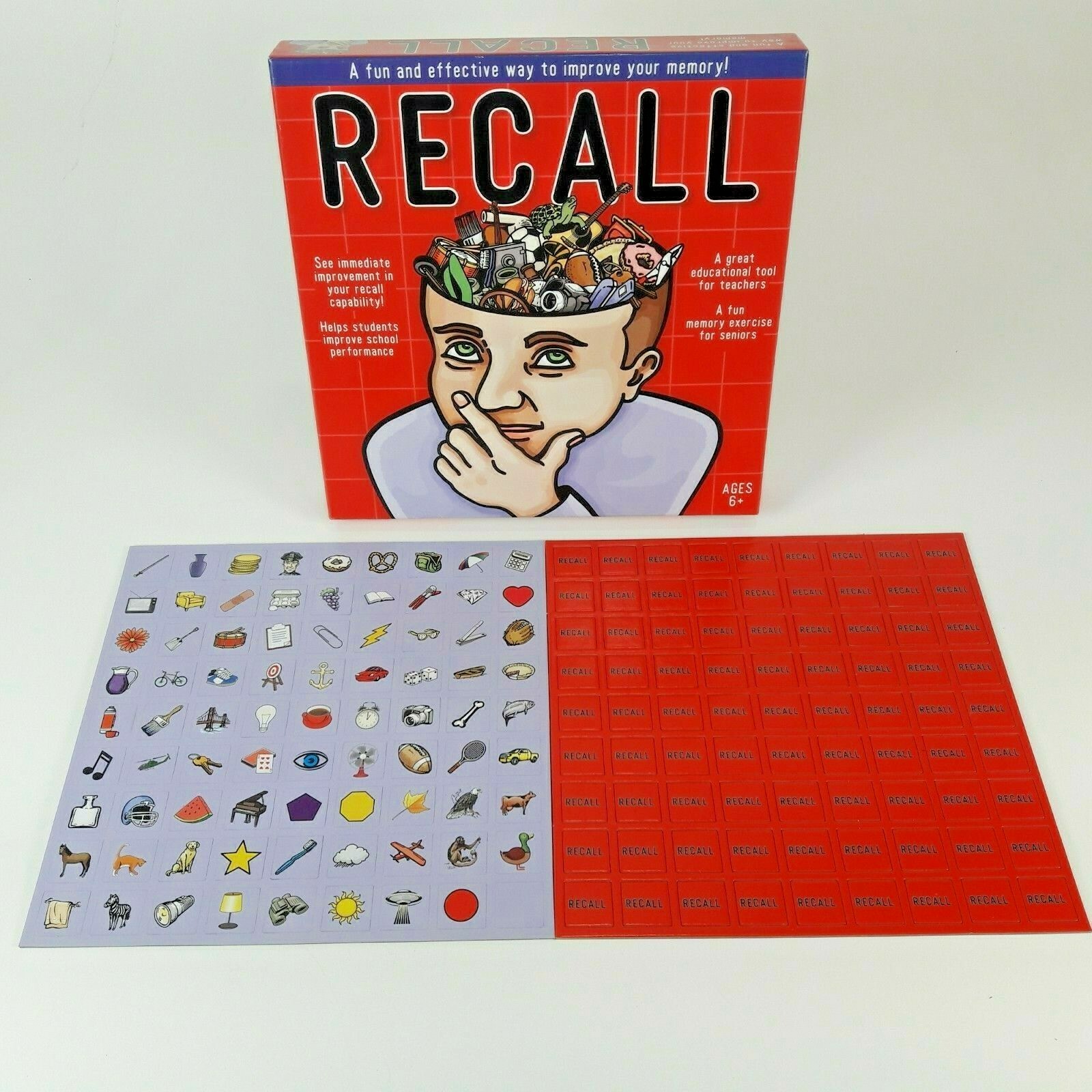 Recall Board Game Memory Improvement Tile Educational Classroom Seniors Unplayed