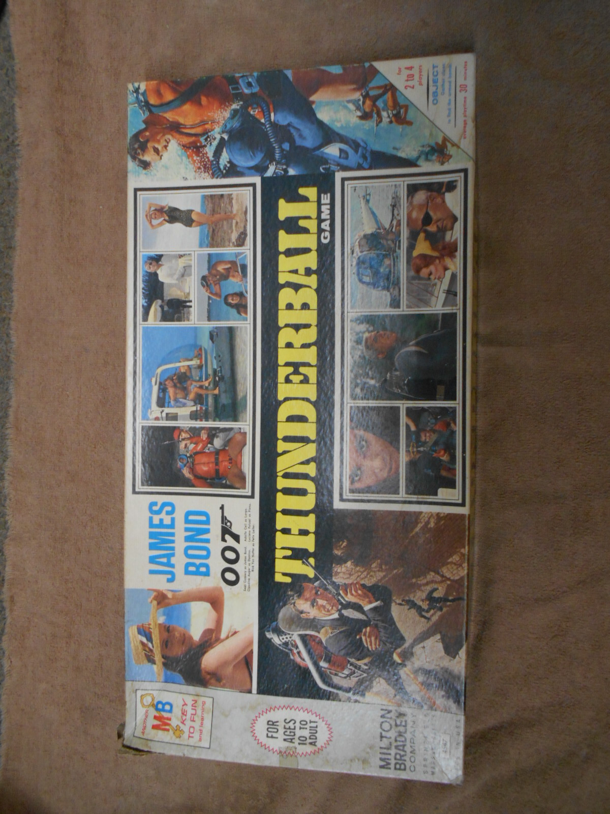 Vintage Milton Bradley No.4547 Sean Connery James Bond 007 “Thunderball” Game