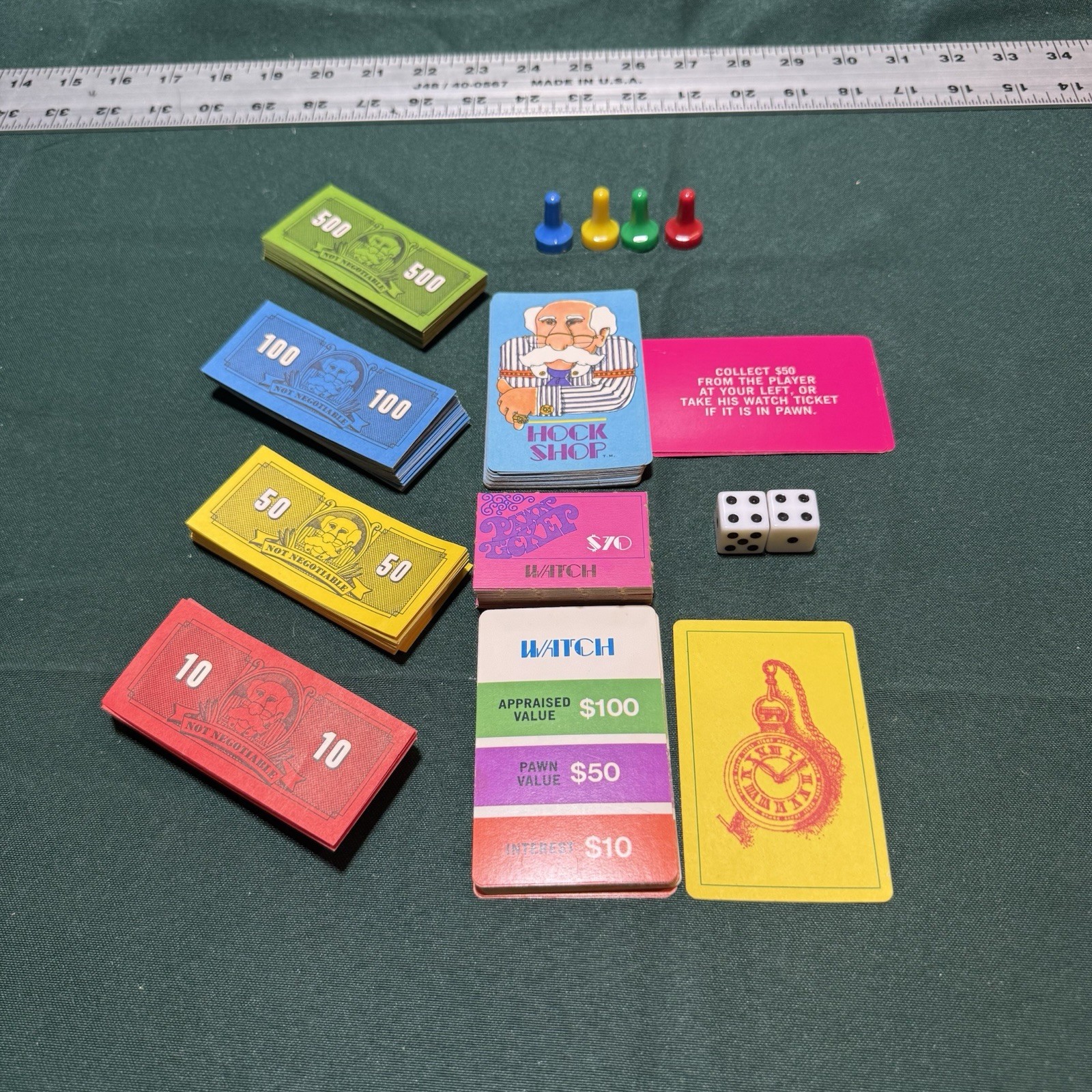 Whitman Vintage Strategy Boardgame Hock Shop 1975 Extremely Rare Complete