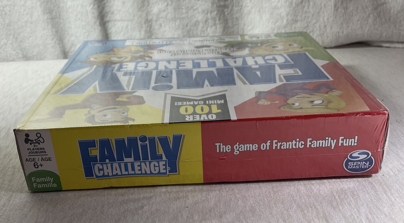 Family Challenge Board Game Spin Master 100 Mini Games Family Night NEW SEALED