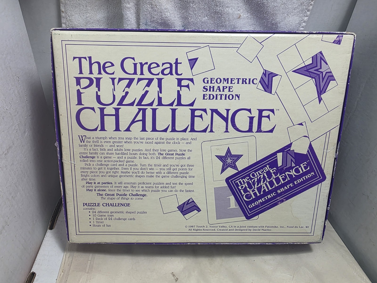 1987 Patomike Inc.”The Great Puzzle Challenge”Multi Player Board Game / Complete