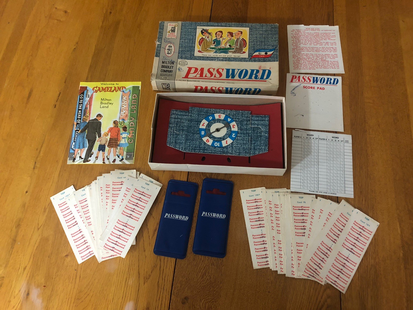 VINTAGE 1962 PASSWORD VOLUME 2 MILTON BRADLEY GAME #4260 USA MADE