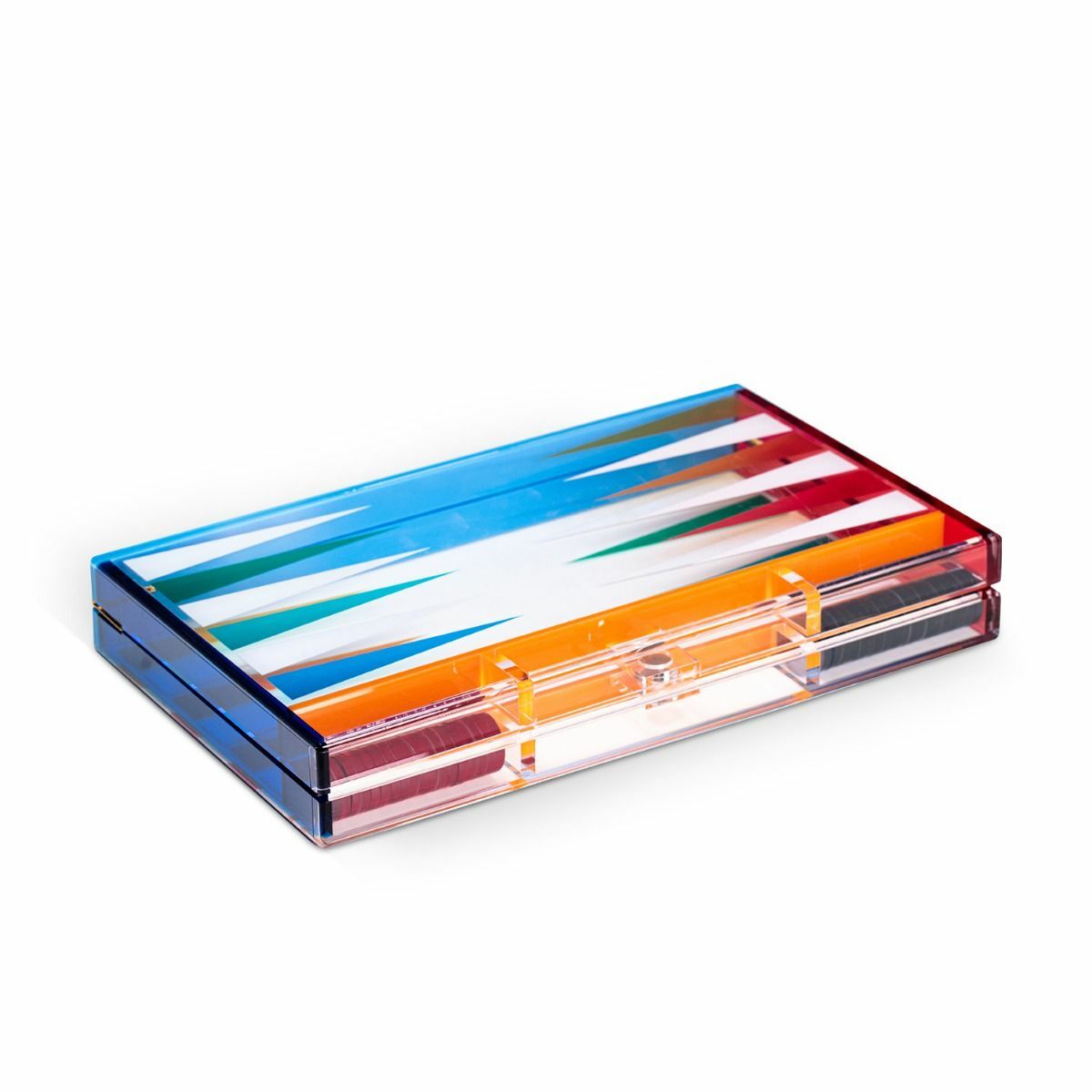 Bey Berk Acrylic Backgammon Set- Multi Color