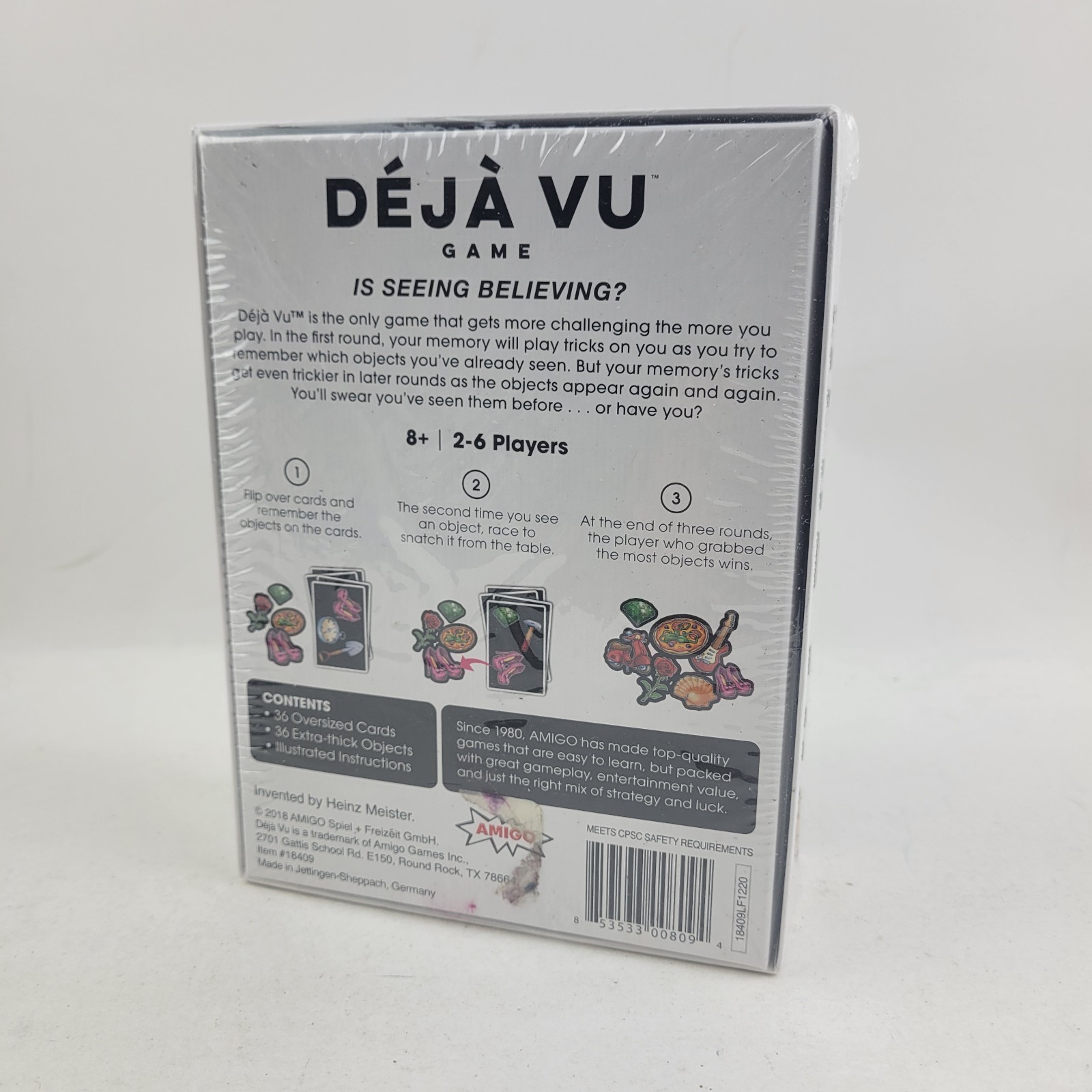 Amigo DEJA VU Game Is Seeing Believing? Ages 8+ 2-6 Players. New Sealed