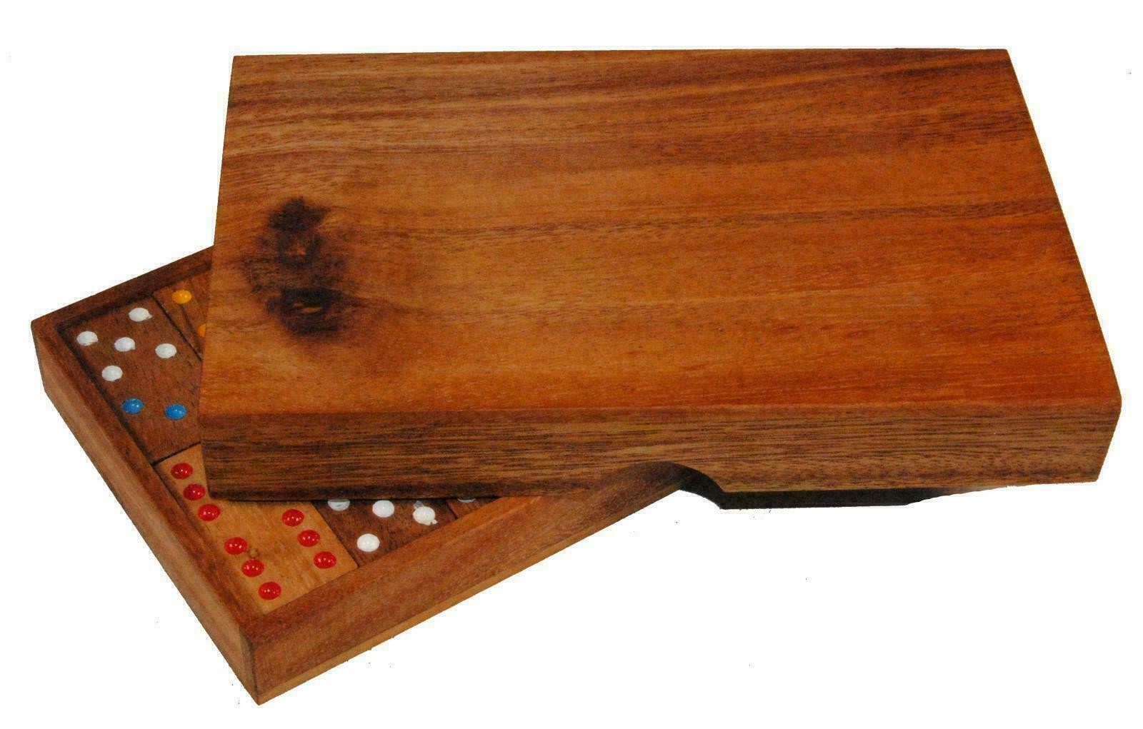 Ethical Wooden 28 Piece Thai Dominoes Domino Boxed Set Travel Board Game