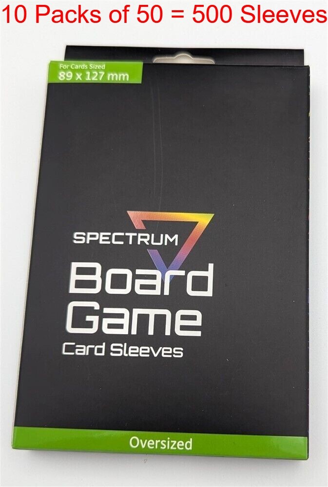 Lot of 500 BCW 89mm x 127mm Double Size Board Game Card Soft Sleeves