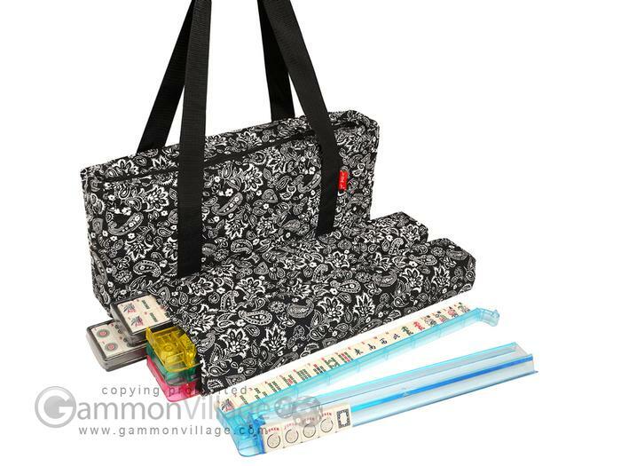 New Linda Li American Mah Jongg Set – Black Paisley Soft-Sided Quilted Bag