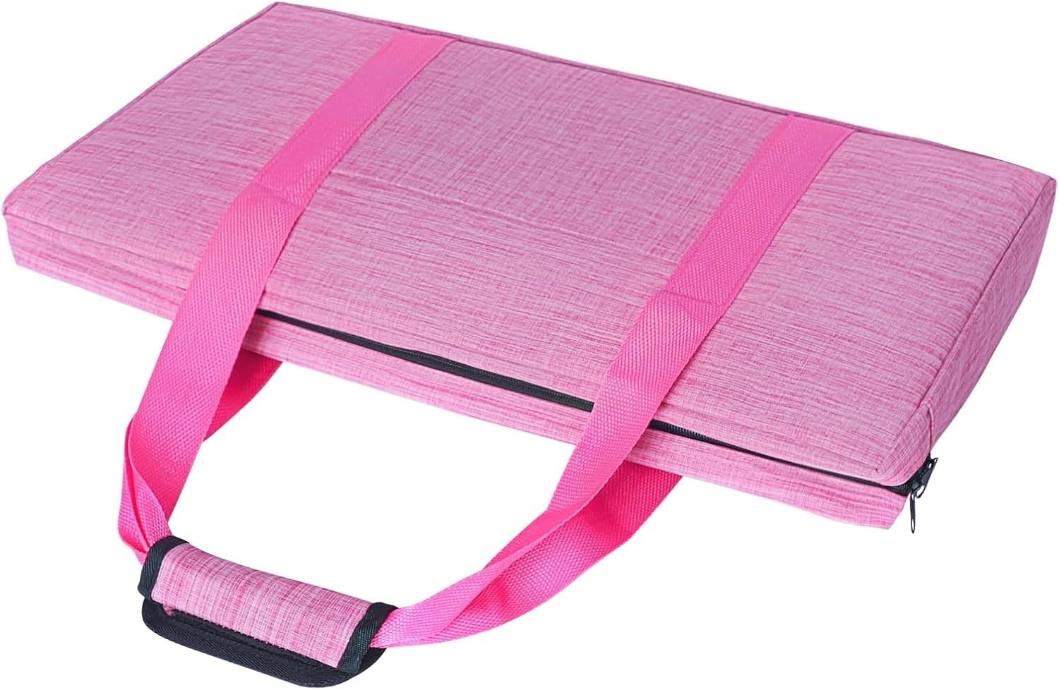 Lightweight American Mahjong Bag with Zippered Pocket & Two Wrappers – Pink