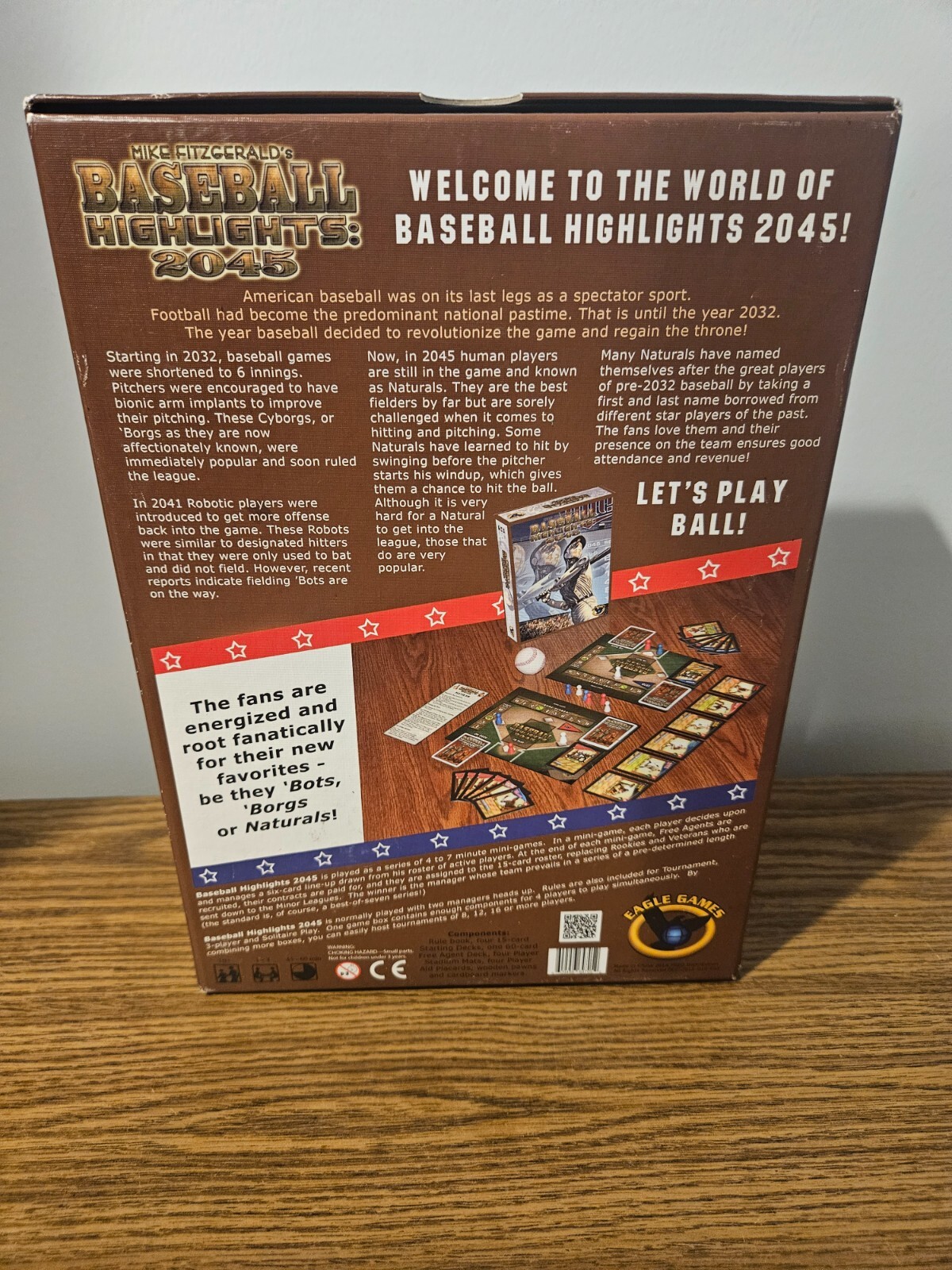 99% Complete Baseball Highlights 2045 Board Game Eagle Gryphon Games FREE SHIP
