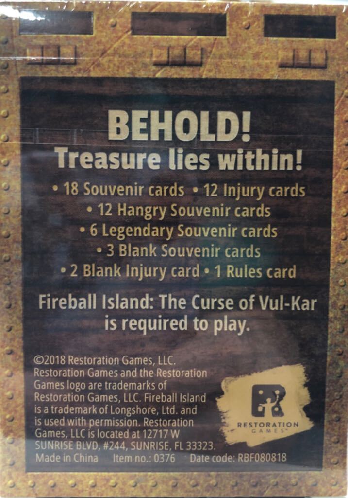 Fireball Island Treasure Trove Campaign Kickstarter Promo New Sealed