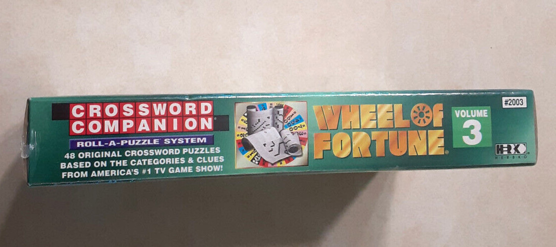 Wheel of Fortune Crossword Companion 48 Puzzle Refill Volume 3 NEW NOS Vintage