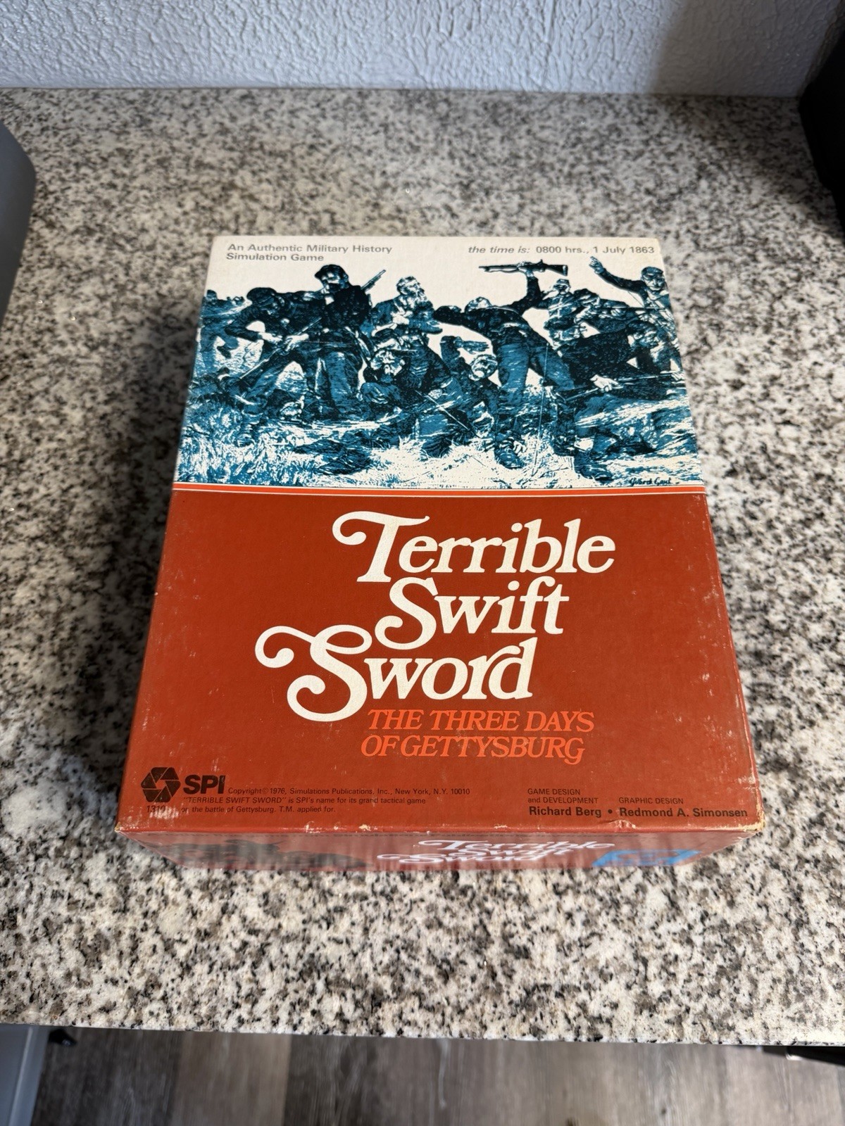 SPI 1976 Tray – TERRIBLE SWIFT SWORD – Three Days of Gettysburg Game UNPUNCHED