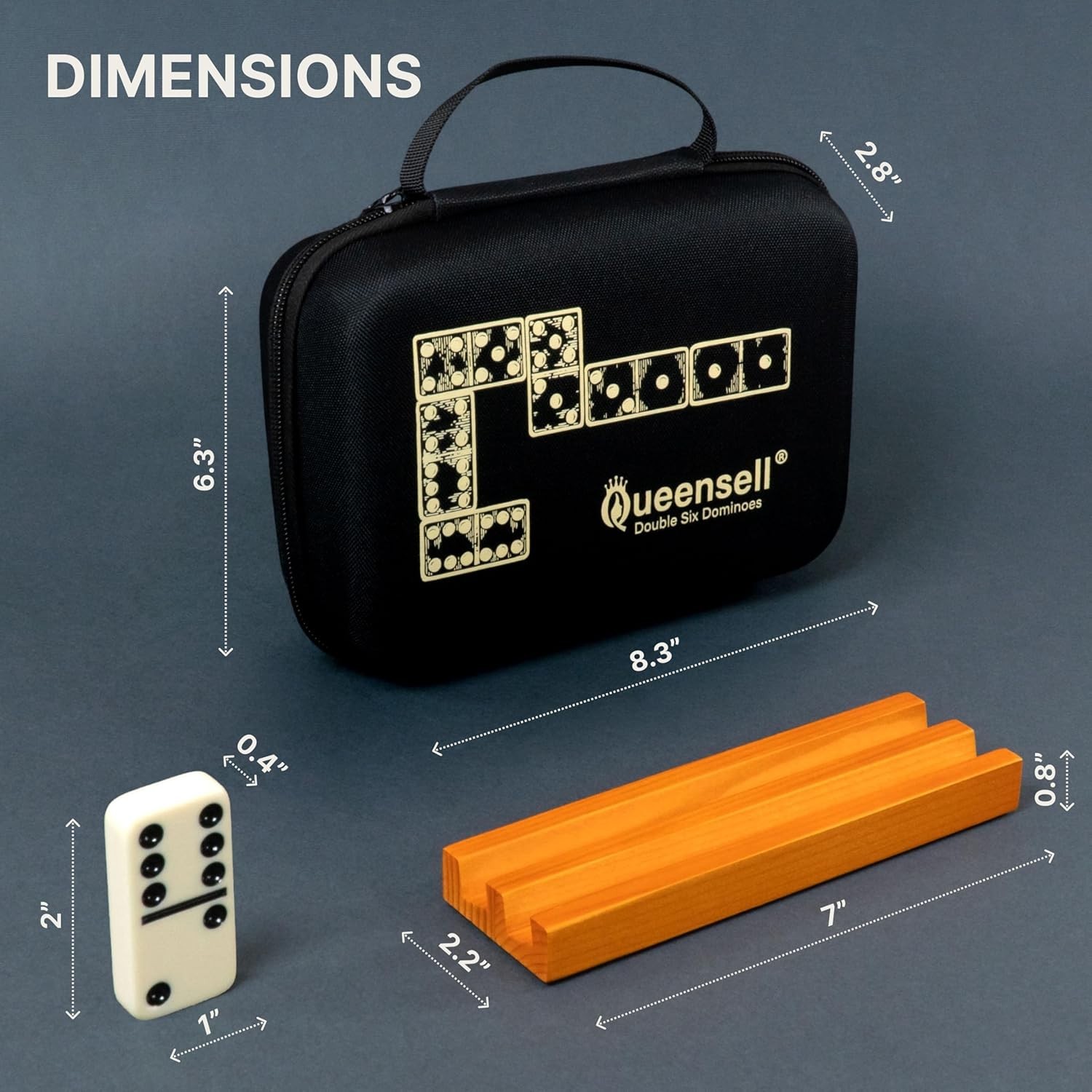 Luxury Domino Set with 4 Racks & Travel Case – Classic Double 6 for All Ages