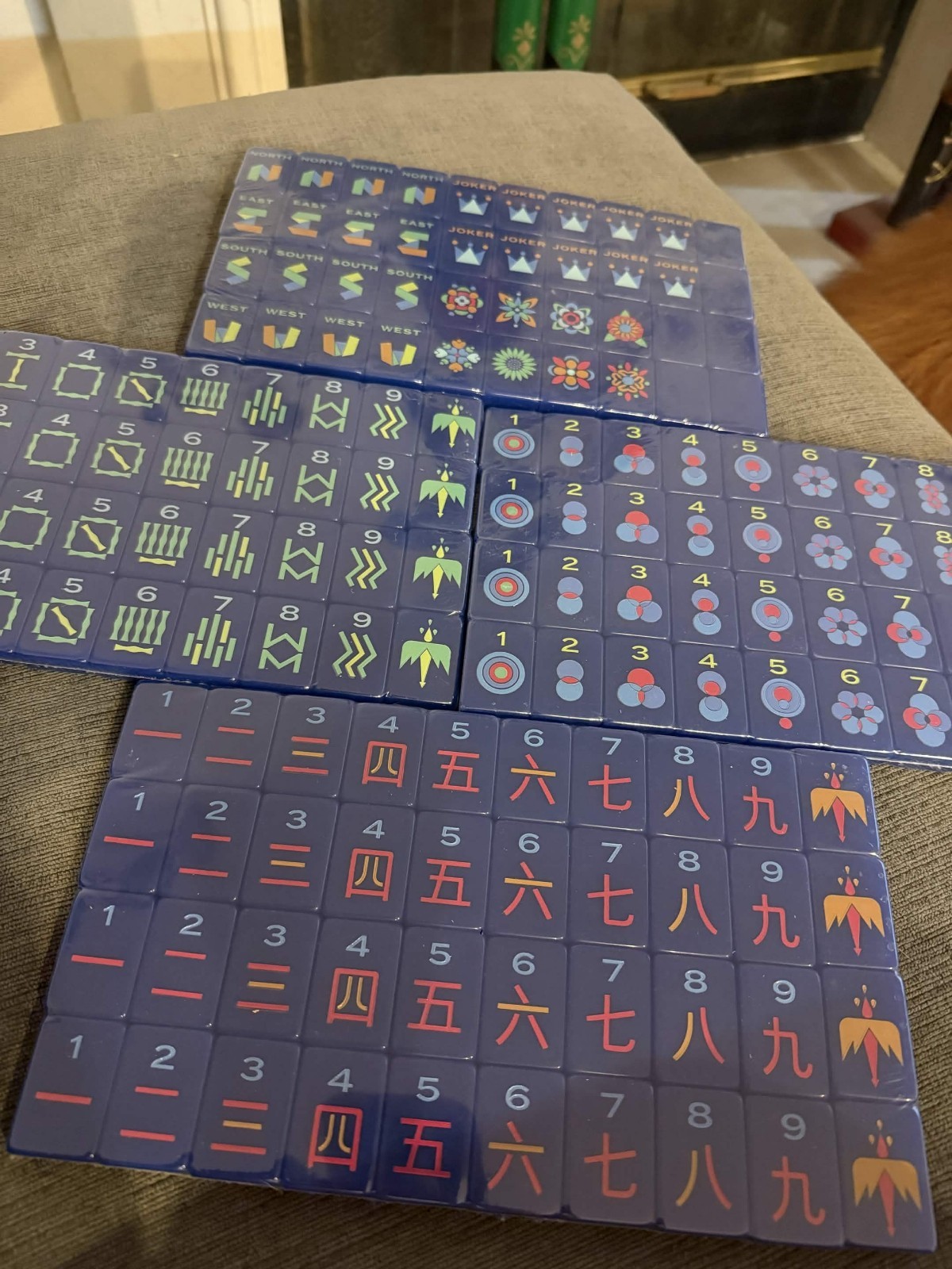 Premium American Mahjong Set 160pcs – Deep Blue