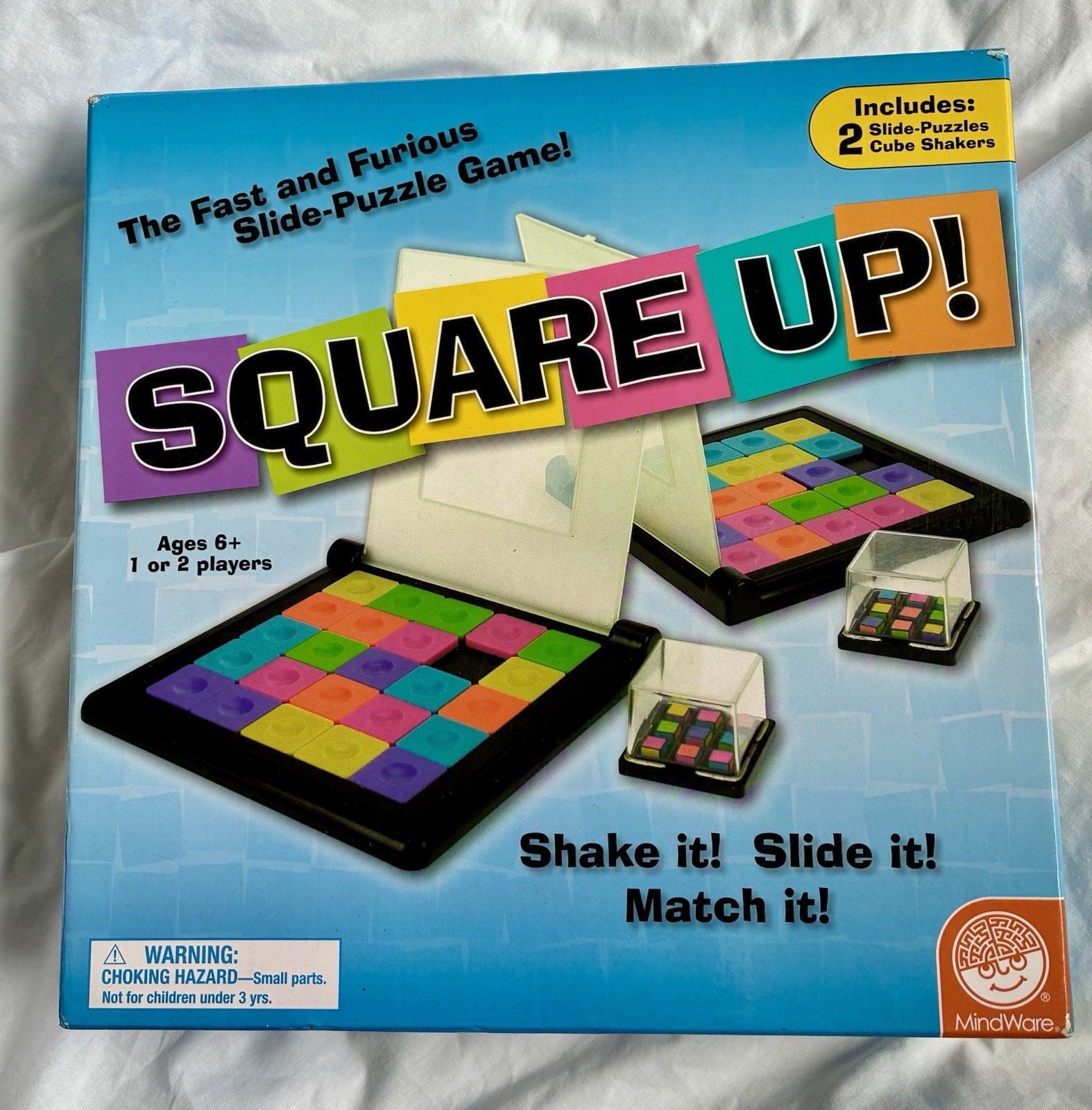 Mindware 2009 Green Box SQUARE UP! Tile Strategy Puzzle Race Game Complete