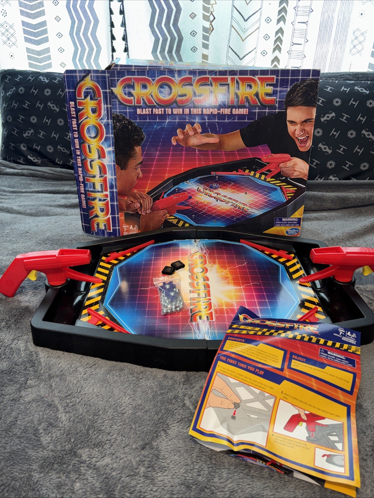 Crossfire Hasbro Rapid Fire Marble Launching Game 2016 w/ Original Box