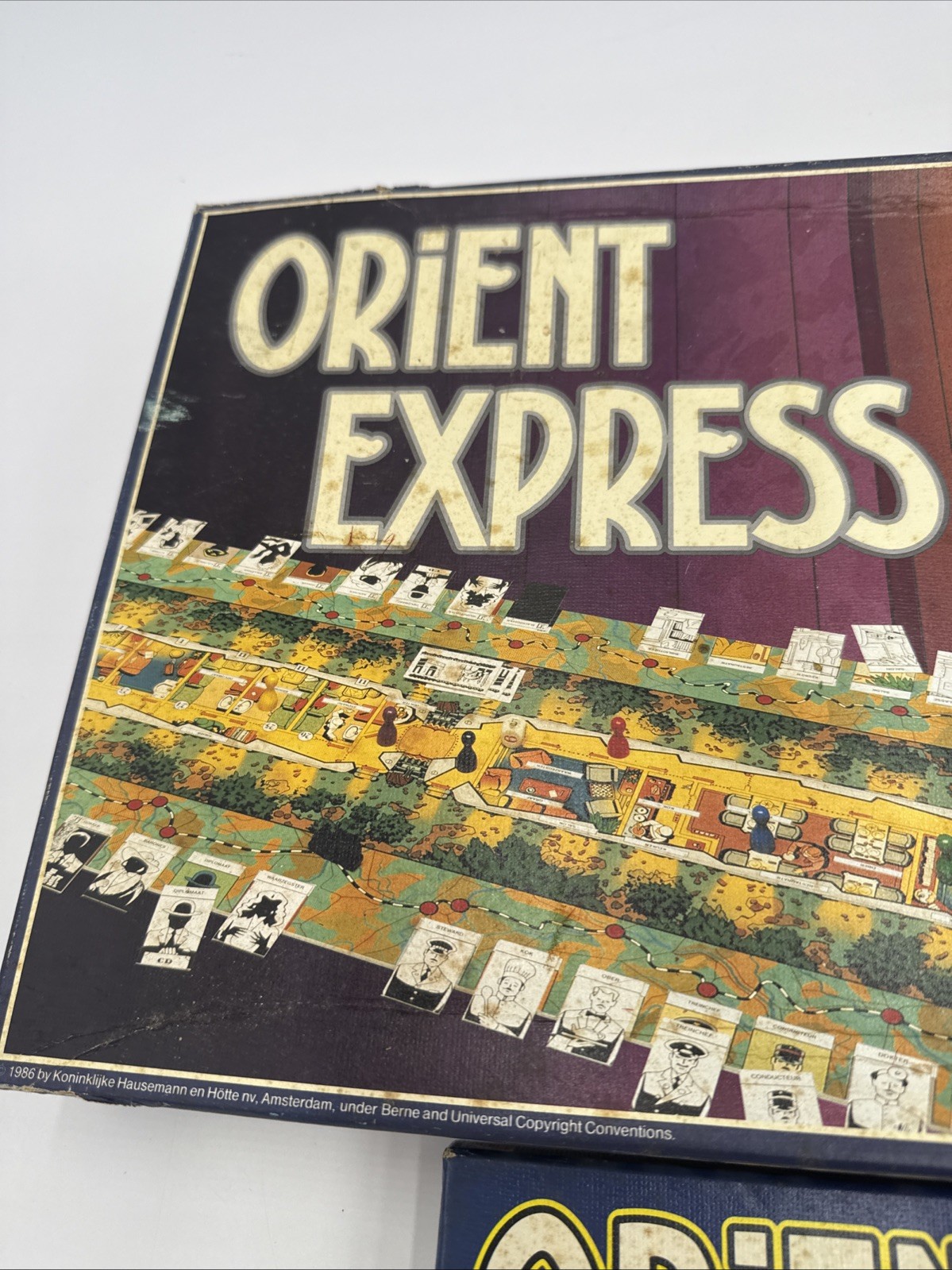 Vintage Orient Express Board Game Jumbo W 5 Mysteries Supplement Add On Dutch