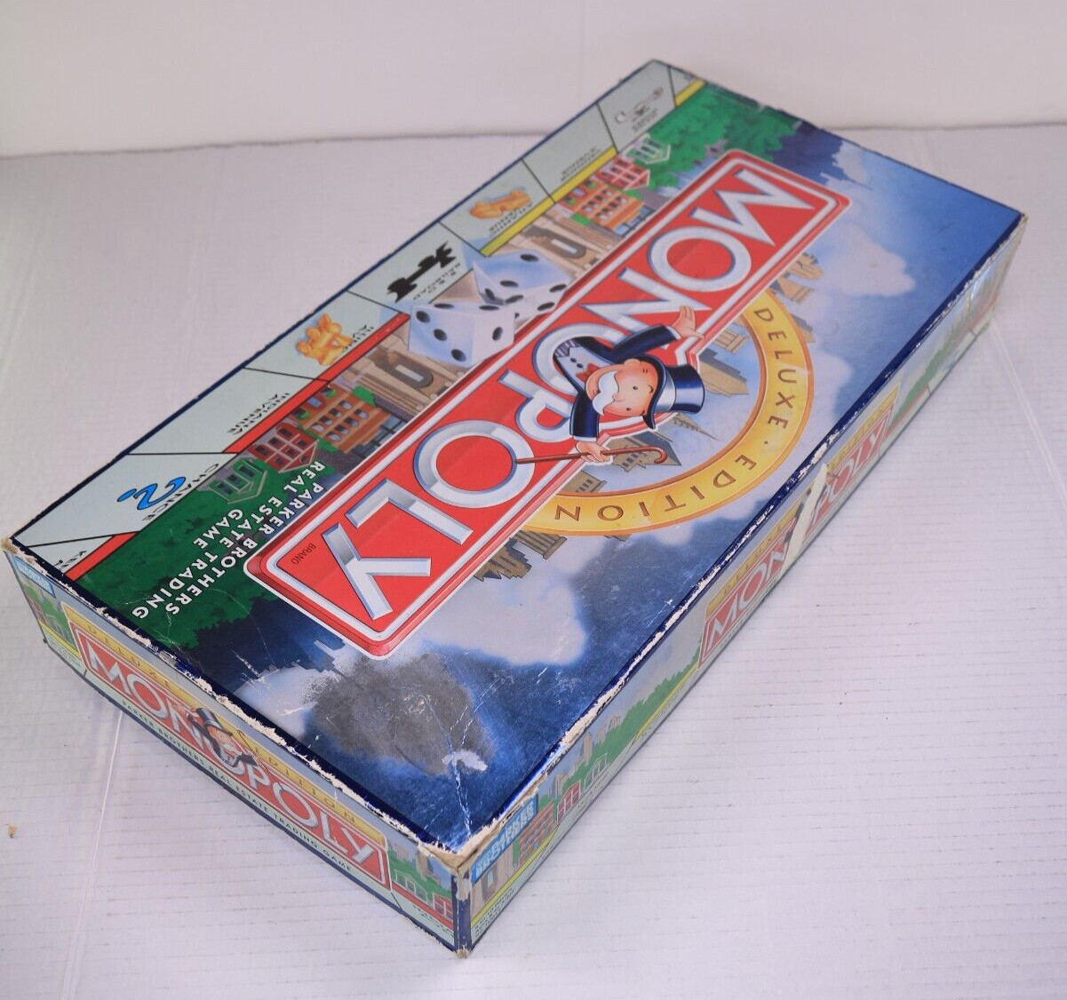 1995 Monopoly Deluxe Edition Board Game 100% Complete Gold Tokens, Clean See Pic