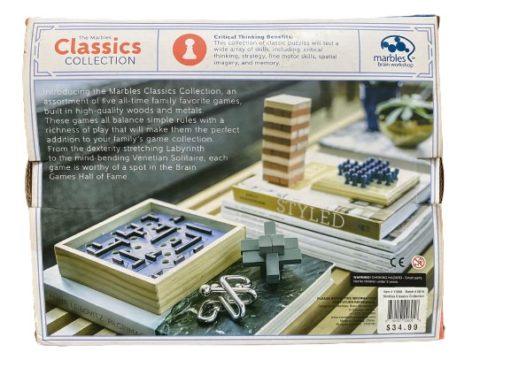 The Marbles Classics Collection 5 Games for Brain Workshop – New