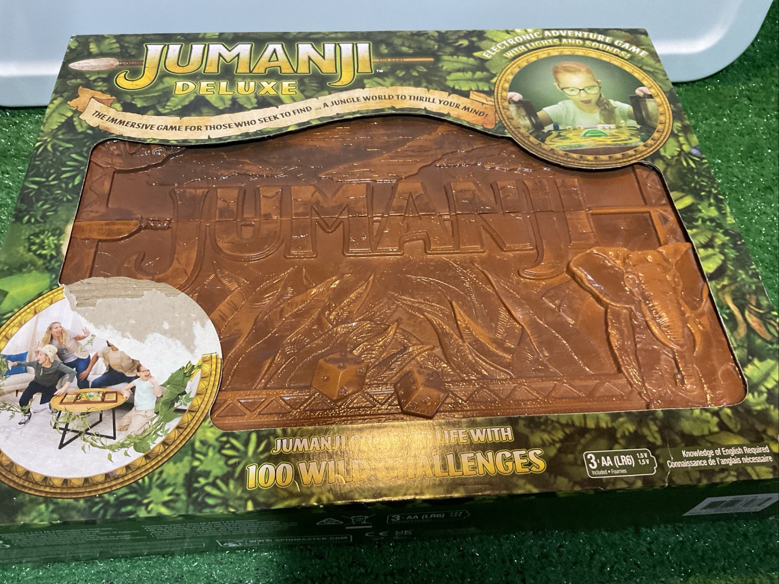 Jumanji Deluxe Electronic Adventure Board Game W/ Lights & Sound NIB New Sealed