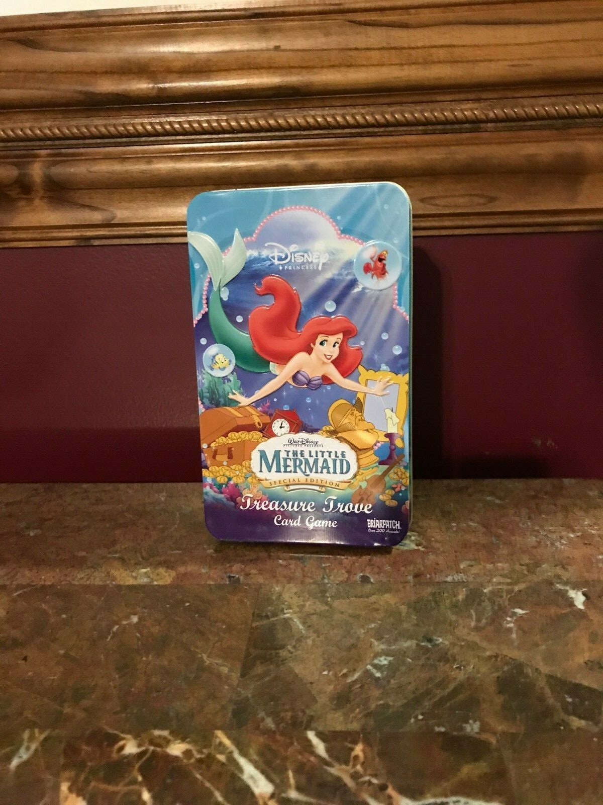 Disney Little Mermaid Treasure Trove Card Game Collectible Tin Lot 3 Old Maid