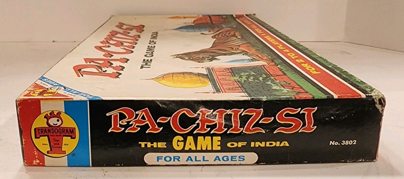 Vintage ” PA-CHIZ-SI” Board Game The Game of India Transogram Family Game
