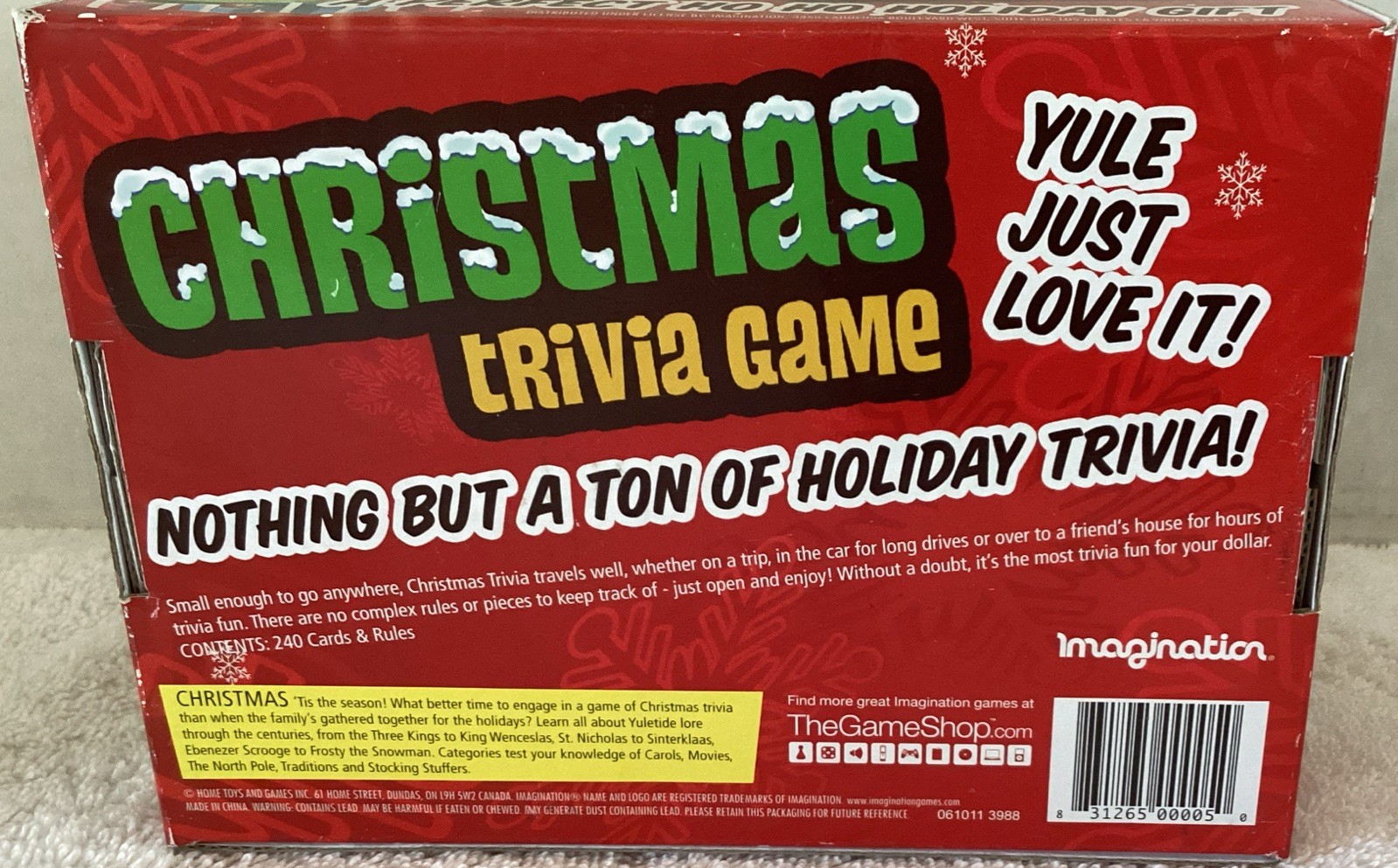 Christmas Trivia Game Holiday Fun Game Night Ages 12 and up Perfect Christmas…