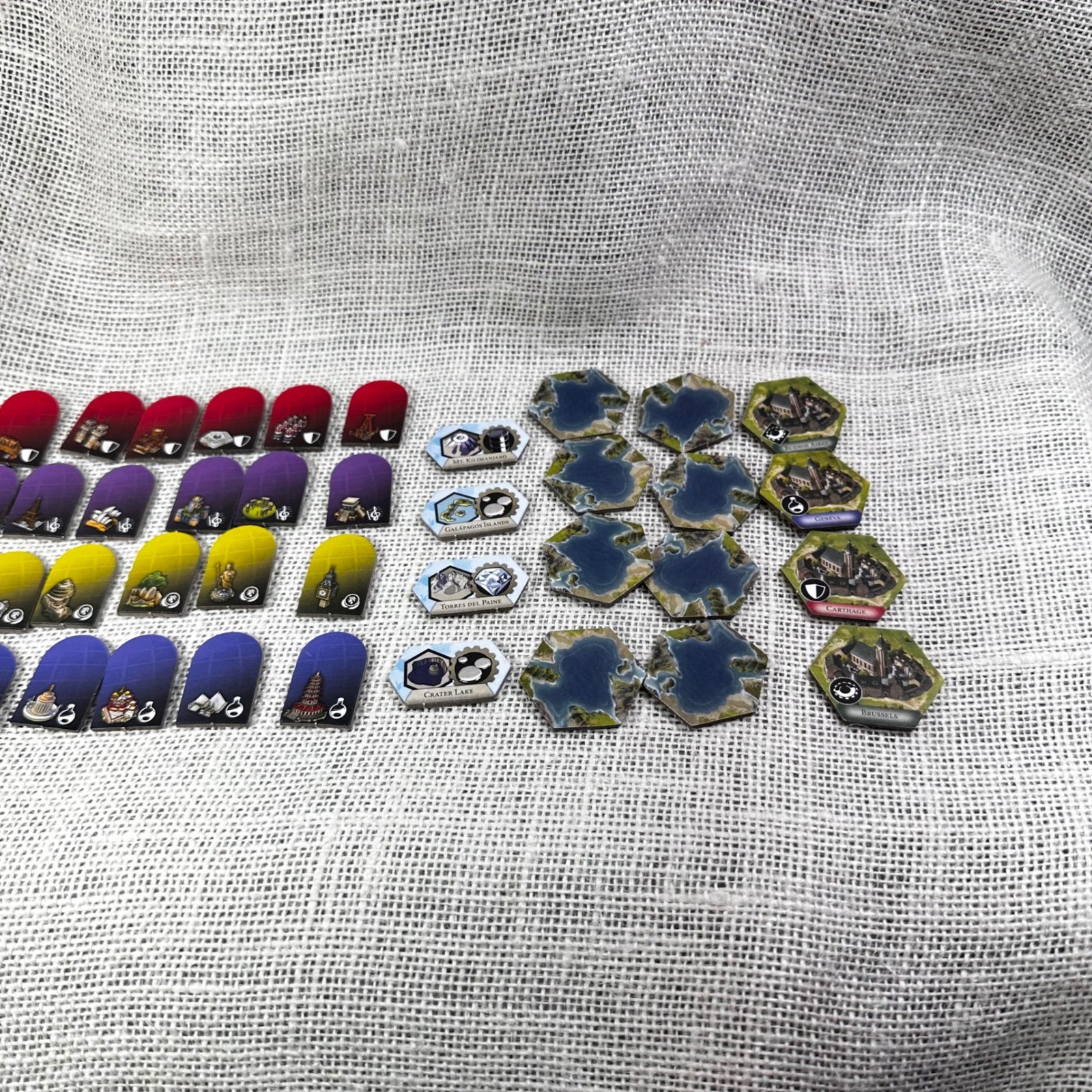 Sid Meier’s Civilization A New Dawn Map Tiles World Wonder City State Tokens Lot