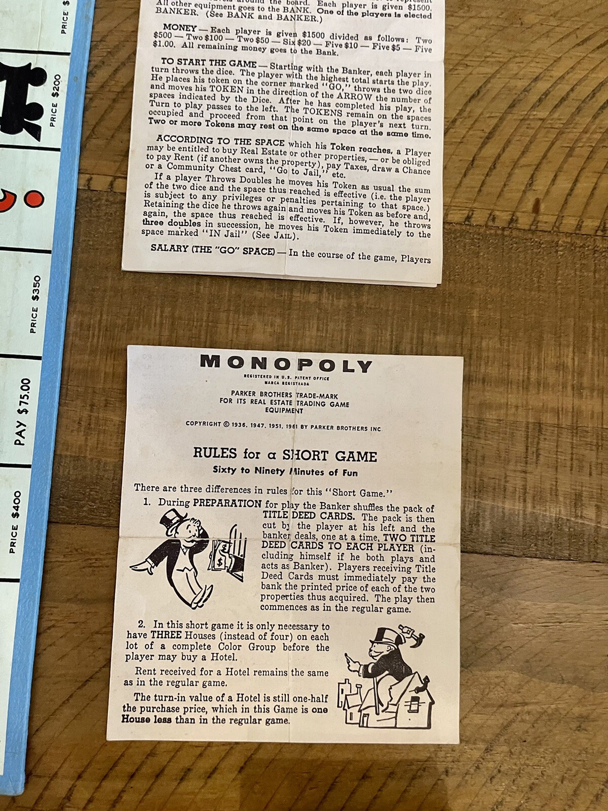Trademark Vintage Monopoly Board Game 1961 – 60 Years Old! 🎲🎲
