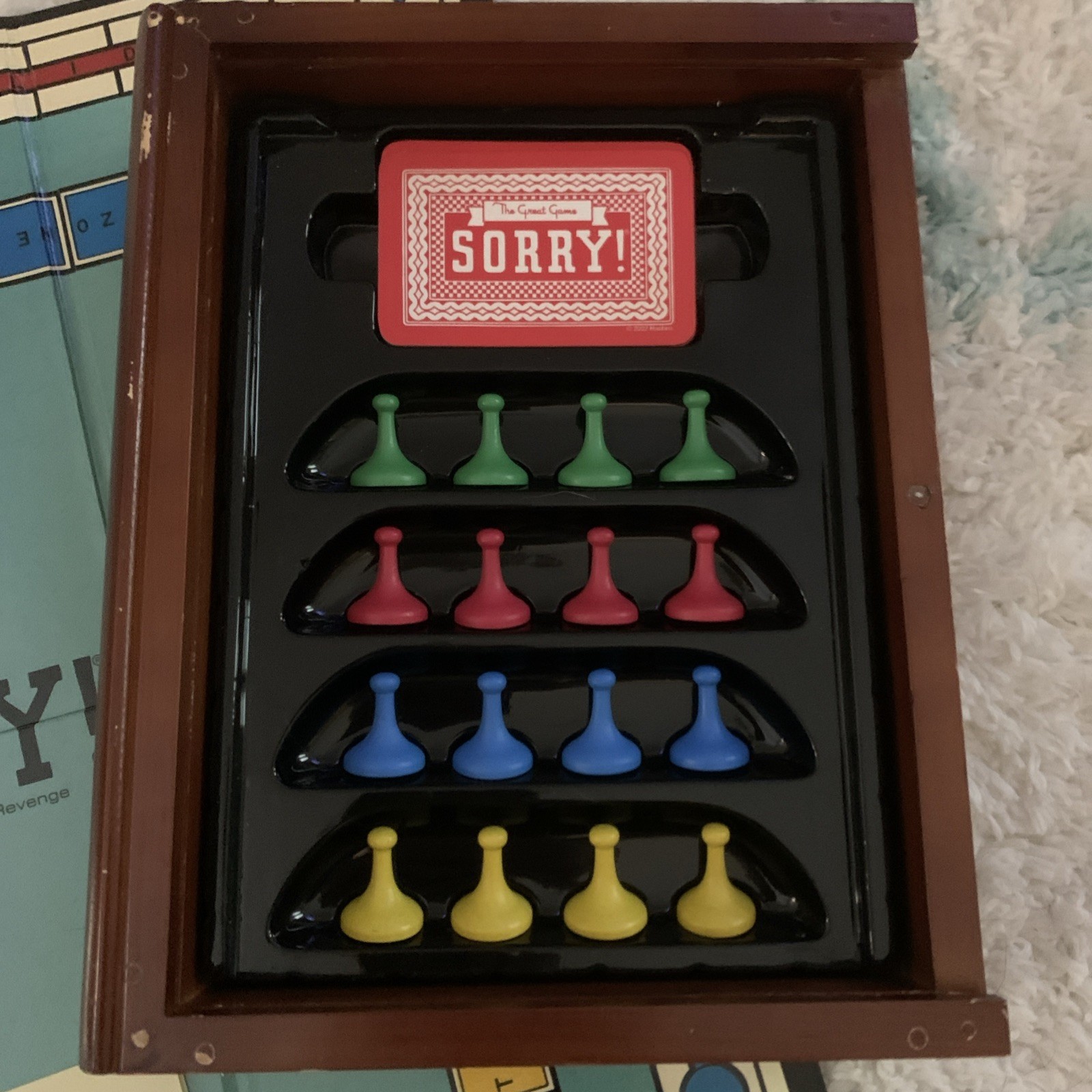 Vintage Game Collection Sorry! Library Bookshelf Game Limited Edition See Pics