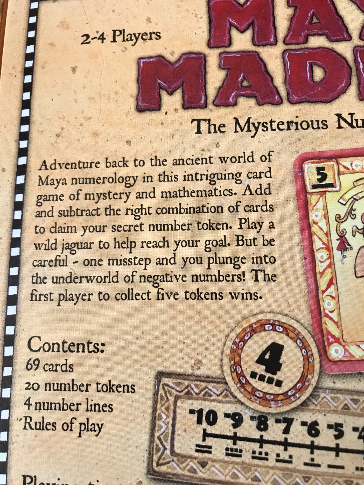Maya Madness Mysterious Numbers Card Game 2003 Gamewright Educational COMPLETE