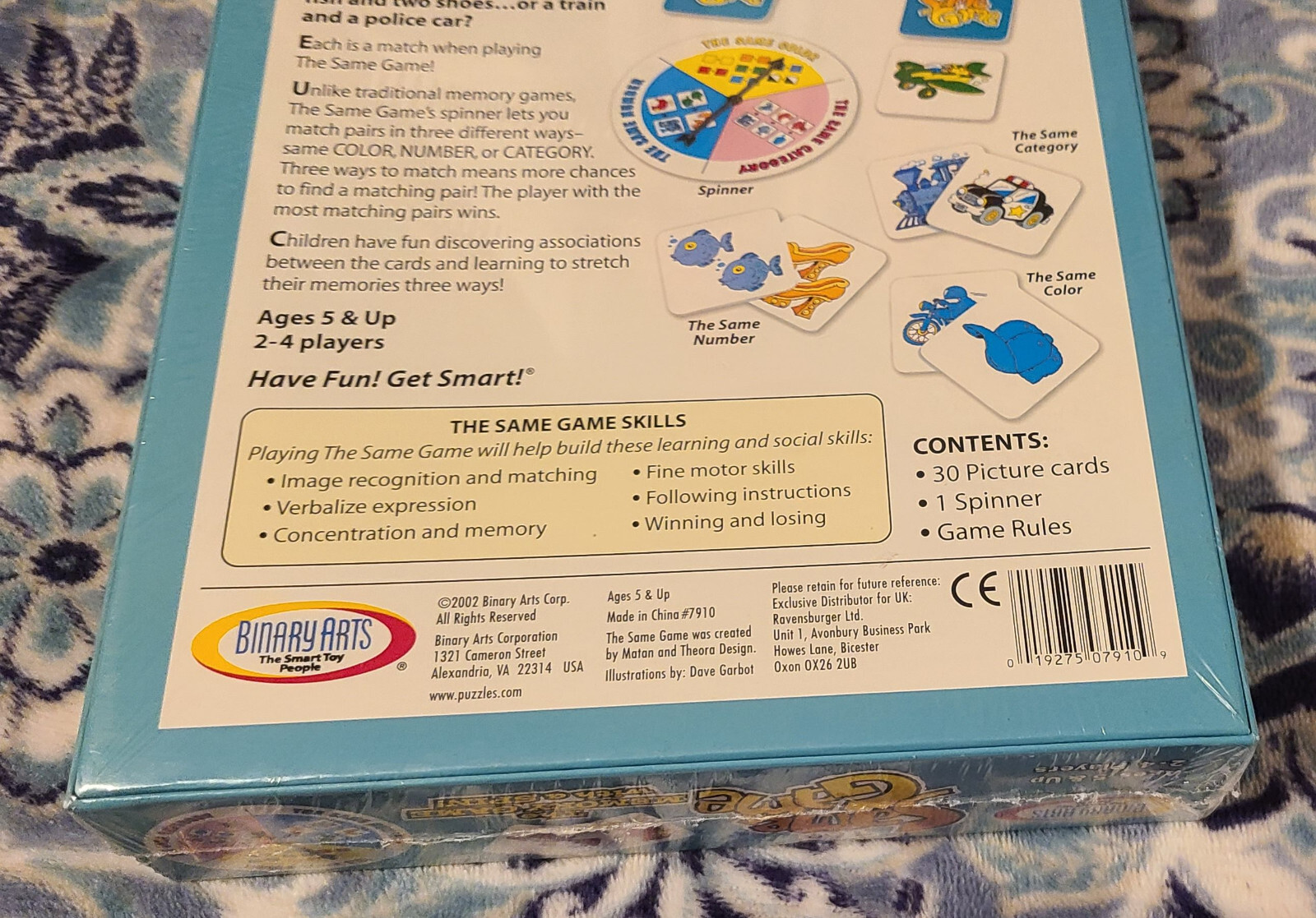 The Same Game The Memory Game With A Spin! From Binary Arts 2002 New 5 Years+++