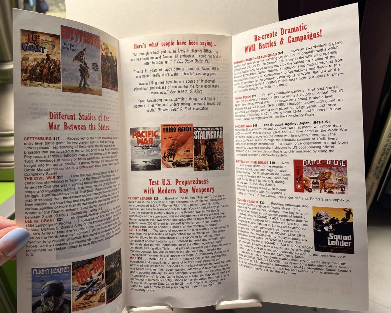 The Avalon Hill Game Company Vintage Catalog 1997 – VG+