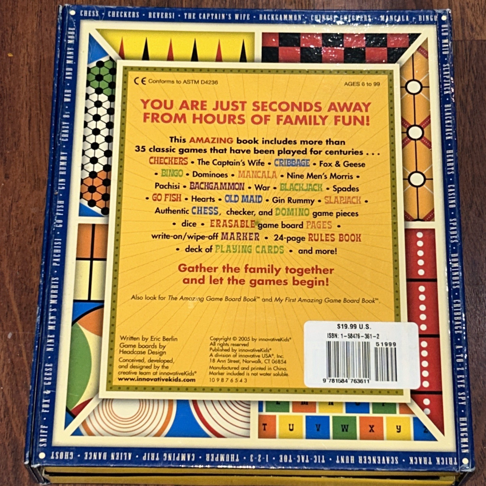 The Amazing Family Game Board Book – More Than 35 Classic Games – Ages 6 to 99