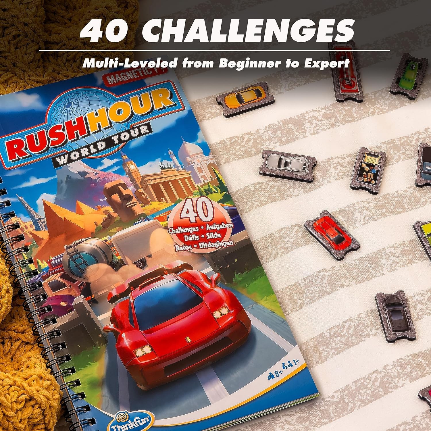 ThinkFun – 76544 – Rush Hour World Tour – Das magnetische Reise-Knobelspiel. Per