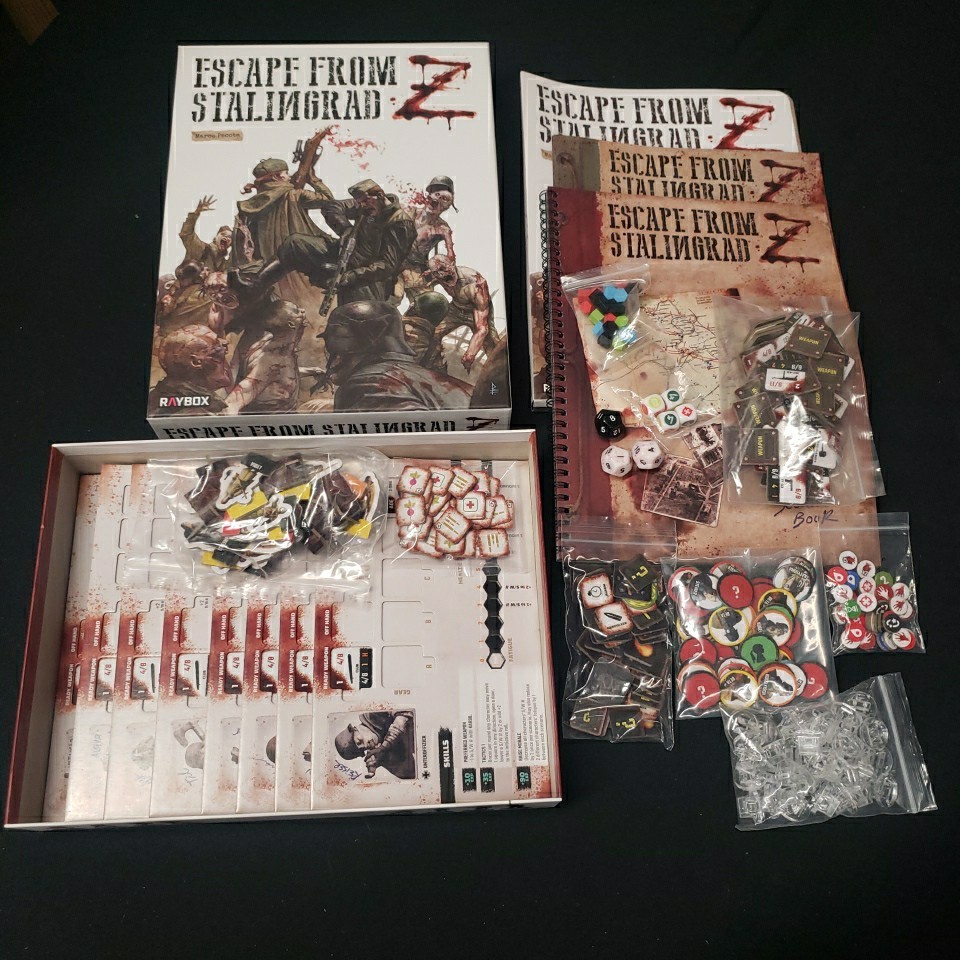 Escape From Stalingrad Z (Board Game, 2023) Raybox Games zombies solo COMPLETE
