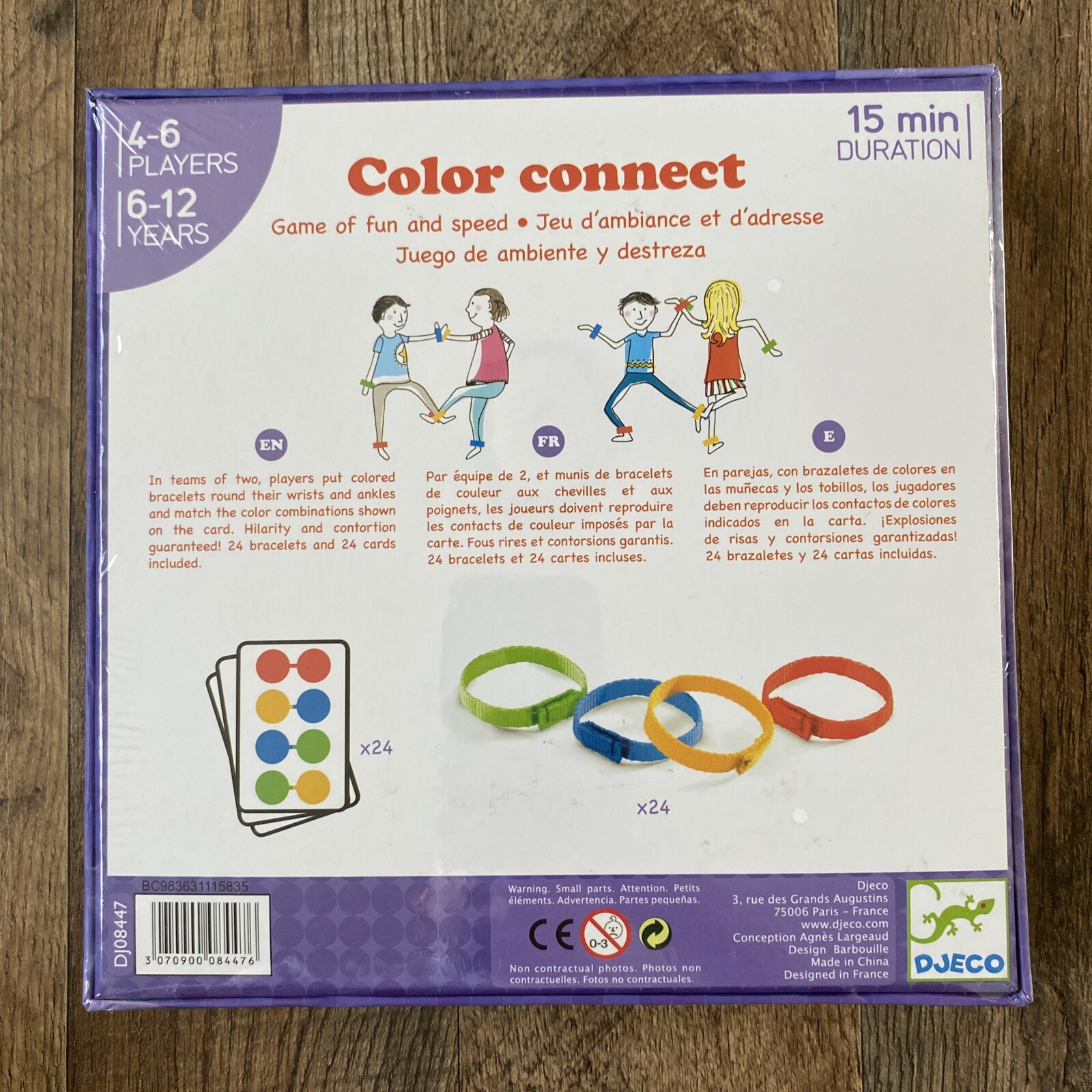 NIB Color Connect Game of fun and skill by Djeco for Ages 6-12 years