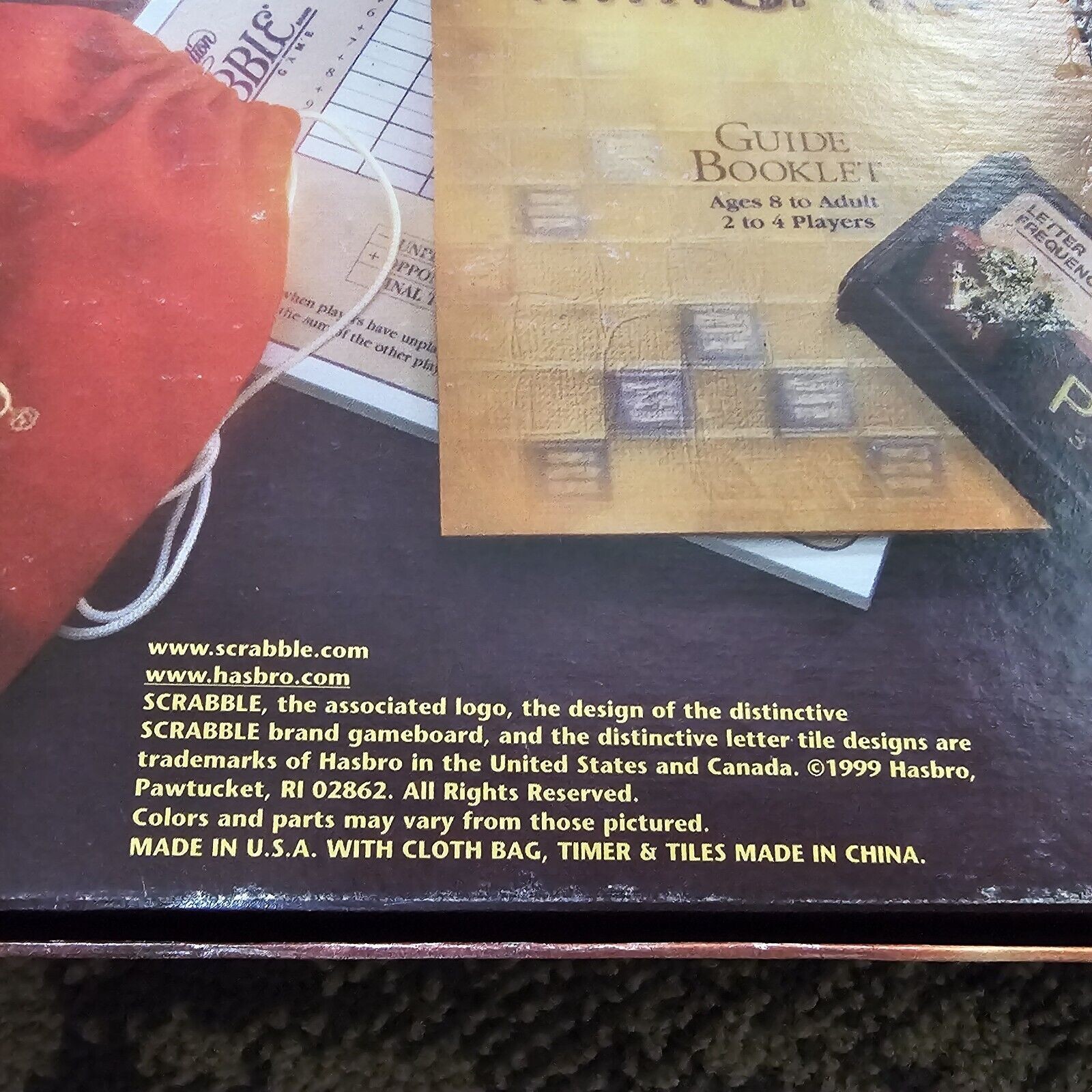 Scrabble Deluxe Collector’s Edition Turntable Crossword Rotating Milton Bradley