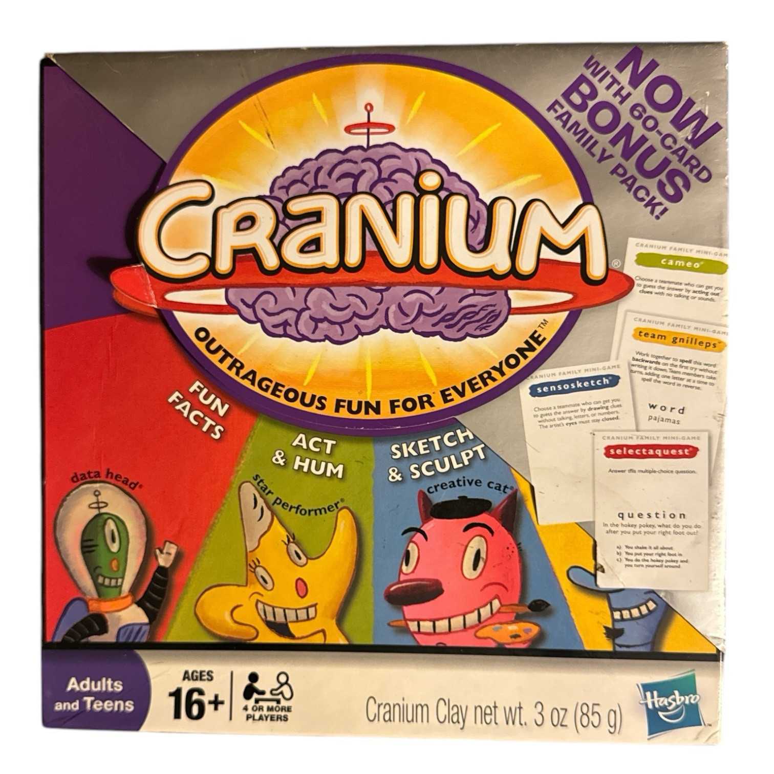 Cranium Board Game Multiplayer Party Family Friendly 4+ Players Age 16+