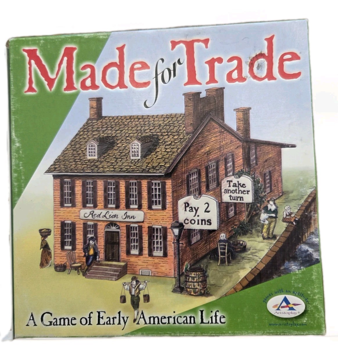 Vintage Made For Trade Board Game Aristoplay 100% Complete Colonial America