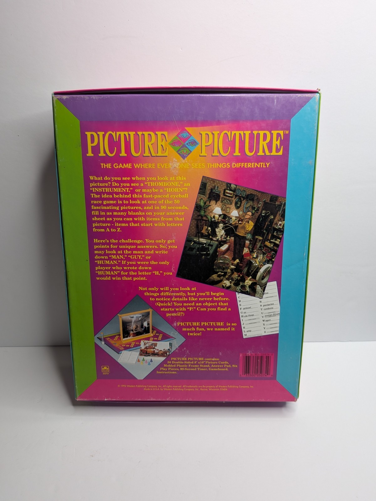 VINTAGE Picture Picture Board Game COMPLETE Golden 1992 Open Box NEVER PLAYED