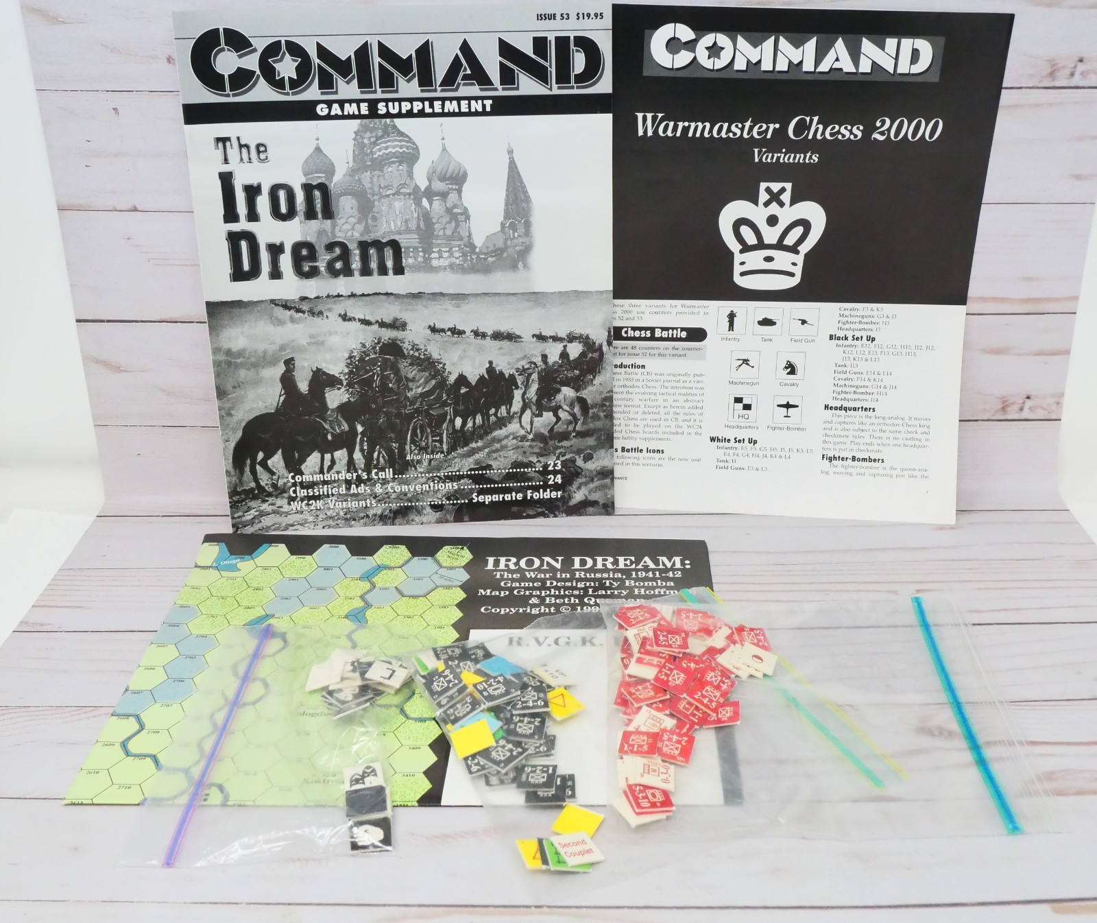 GAMES ONLY Command 53, The Iron Dream & Warmaster Chess 200 Variants, Punched