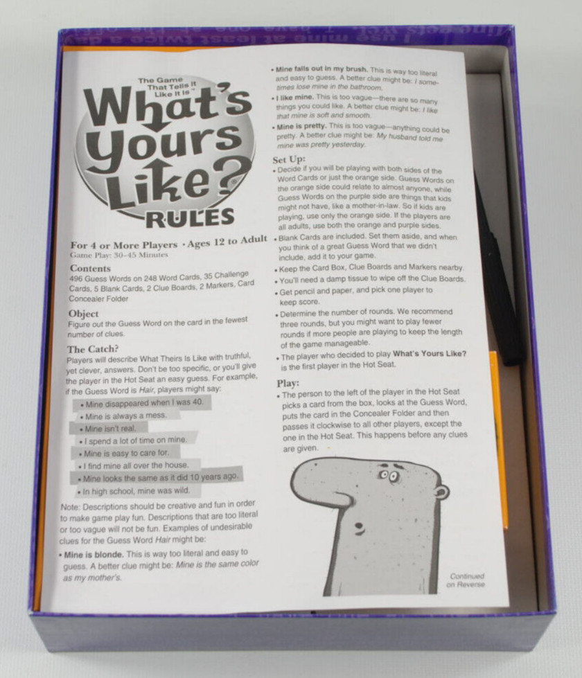 What’s Yours Like? The Game That Tells It Like It Is PATCH 2013 COMPLETE